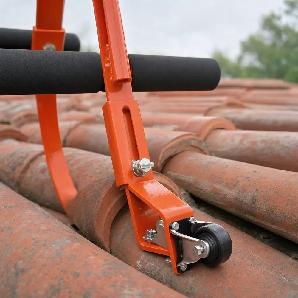 Pair of orange roof hooks with wheels – Rungfield