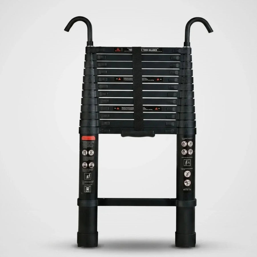 Telescopic Ladder 3.8 m Black