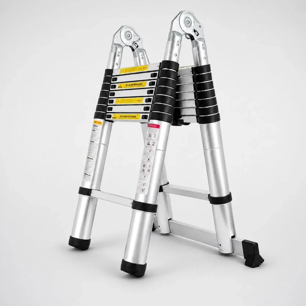 Multi-purpose telescopic ladder as a stepladder – side view