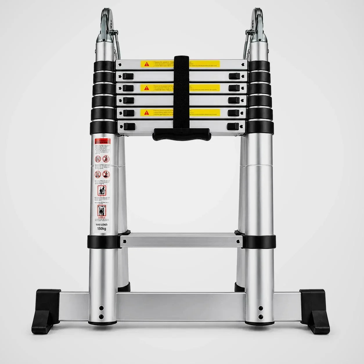 Multi-purpose telescopic ladder 5 m: hinges and locking mechanisms