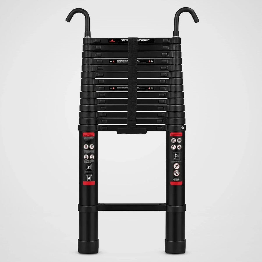 Telescopic Ladder 6.2 m Black